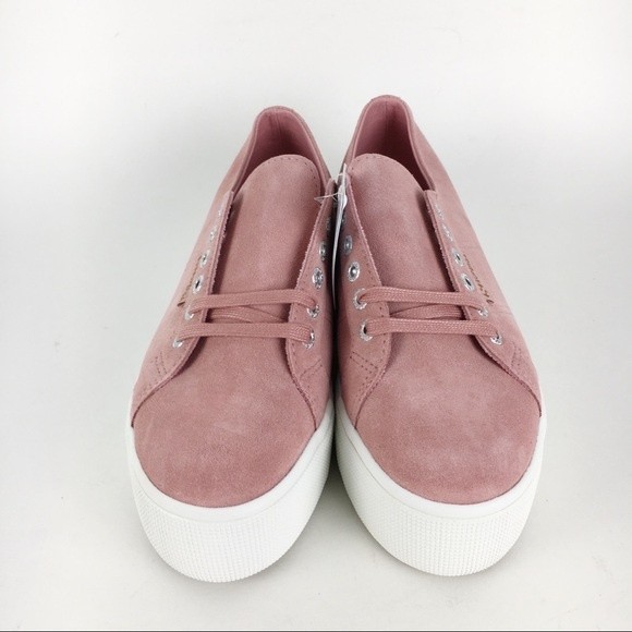 Superga 2790 Womens Size 10 Pink Peach Suede Leather Platform Sneakers‎ Shoes - Picture 3 of 14